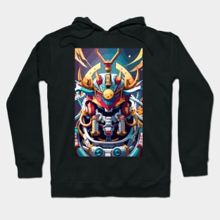 Mecha Oni Samurai Mask Hoodie